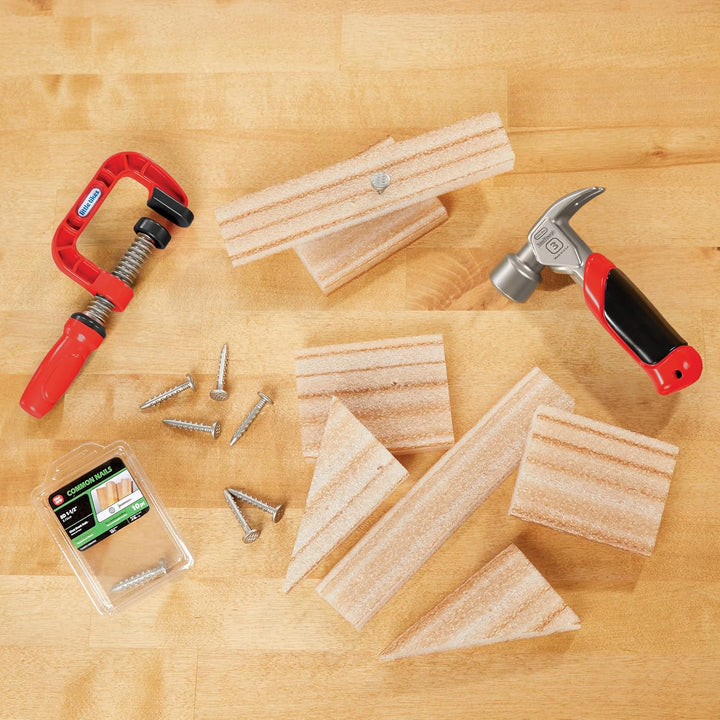 little tikes Creative Construction Hammer & Nail Set - Enthält 5 Zubehörteile, Rollenspiel-Bauset, G