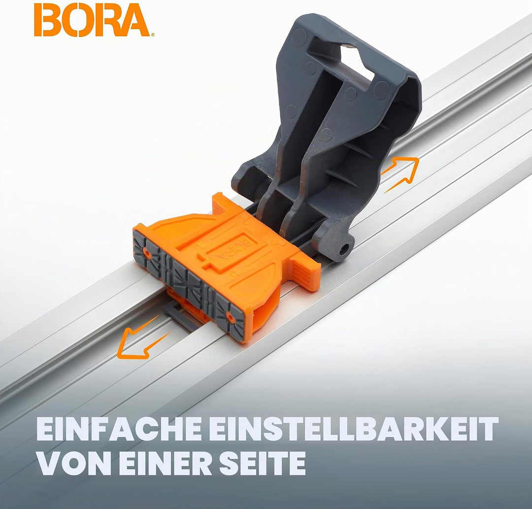 Bora NGX Schnellverbindungs-Klemmkante, gerade Schnittführung für Kreissägen, 243,8 cm Schnittlänge,
