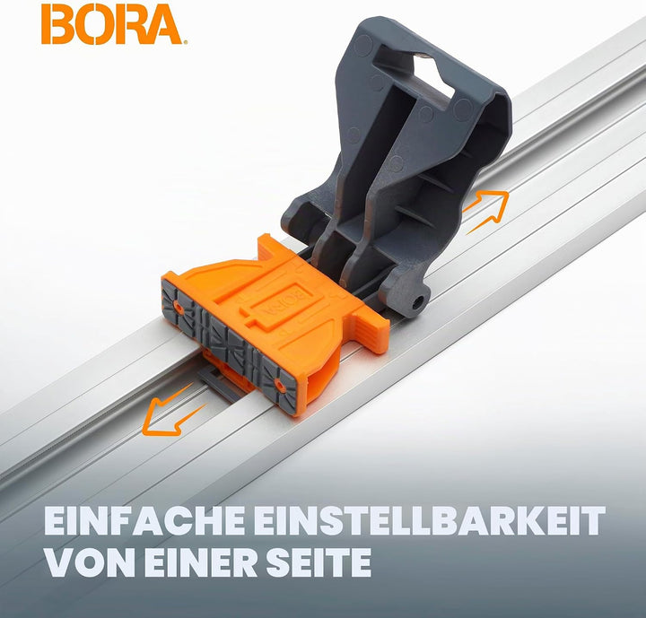 Bora NGX Schnellverbindungs-Klemmkante, gerade Schnittführung für Kreissägen, 243,8 cm Schnittlänge,
