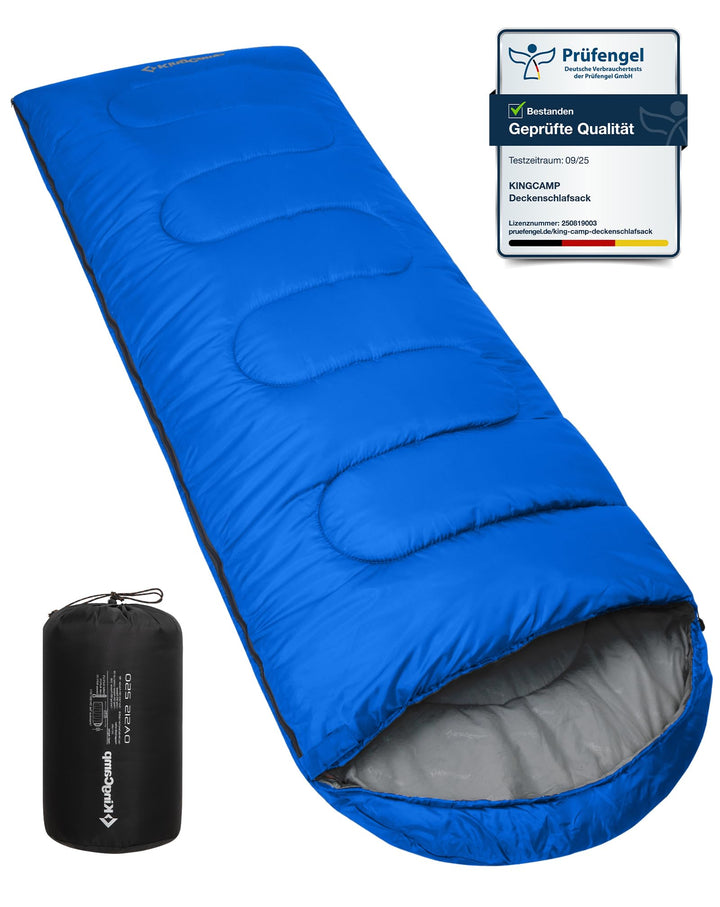 KingCamp Schlafsack Deckenschlafsack Camping Outdoor 3-4 Jahreszeiten für Erwachsene Kinder Ultralei