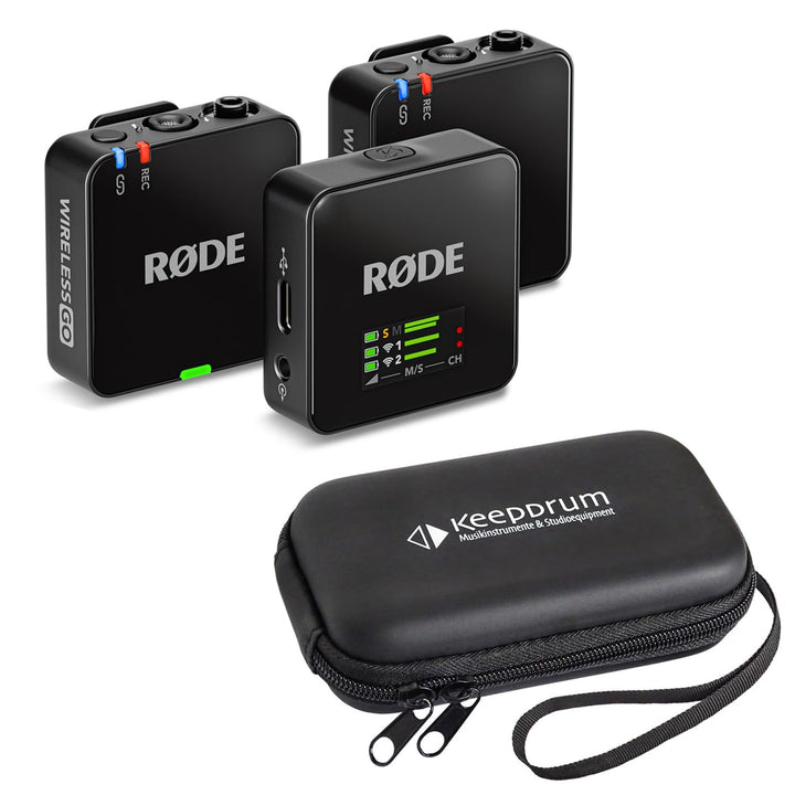 Rode Wireless GO Gen 3 Drahtloses 2-Kanal Mikrofon-Funksystem mit keepdrum Softcase