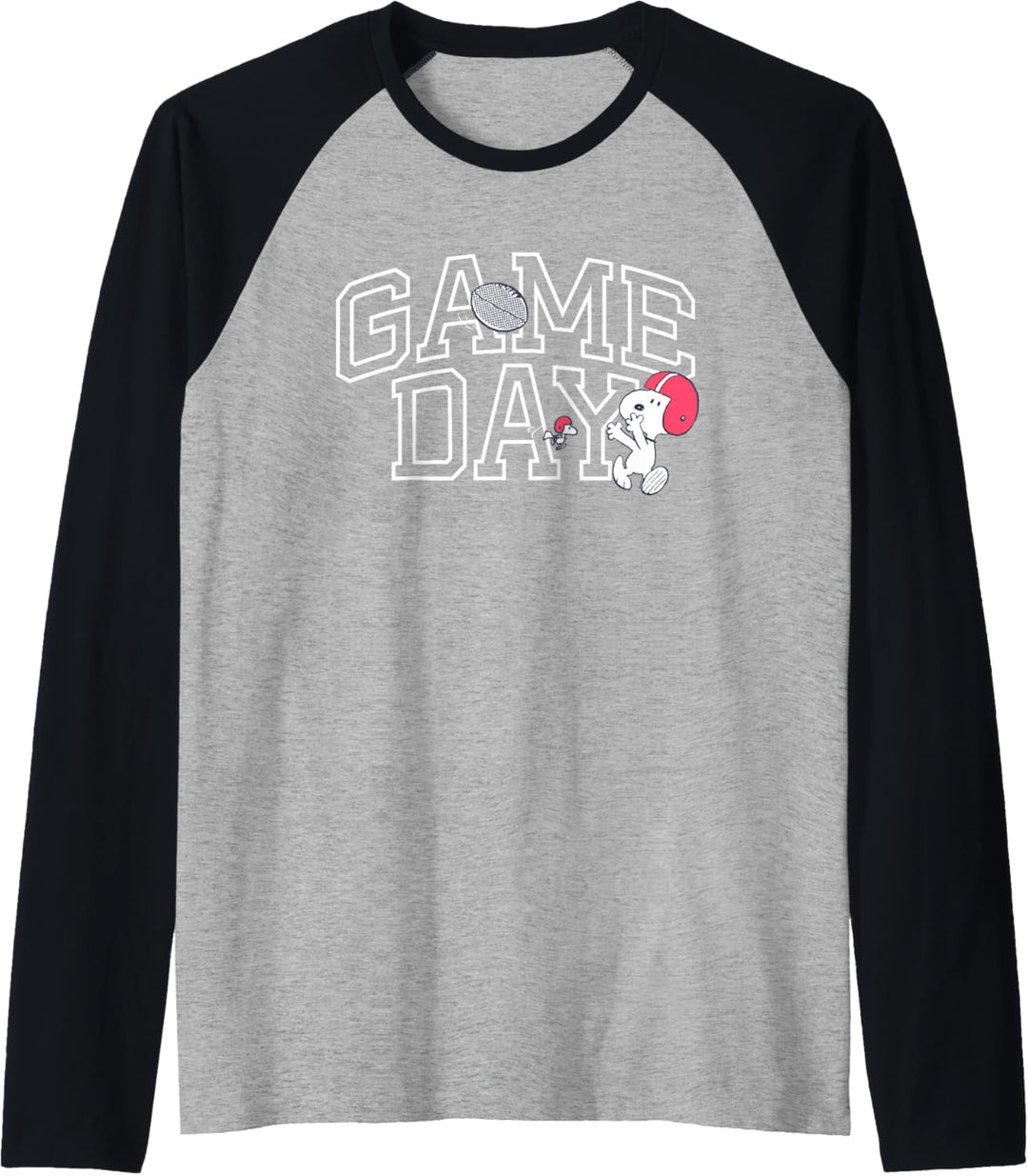 Peanuts Spieltag Fussball Sonntag Snoopy Raglan