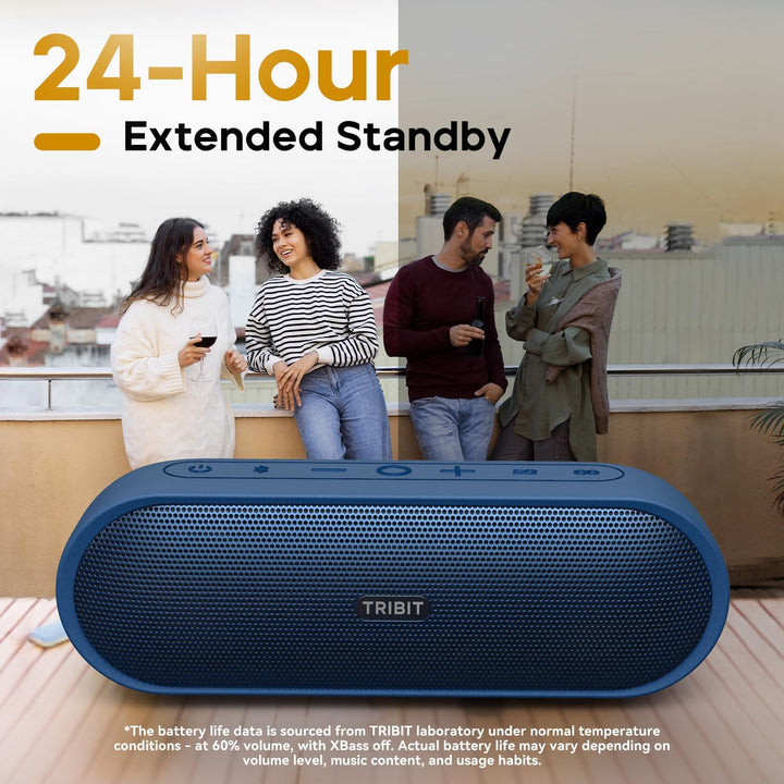 Tribit tragbarer Bluetooth-Lautsprecher XSound Plus 2, drahtloser Lautsprecher 30W mit XBass, IPX7,
