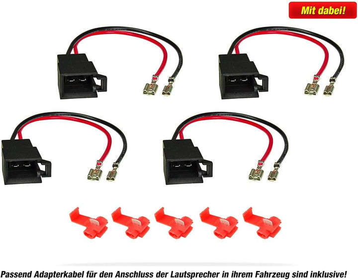 Mediadox Front/Heck 16,5cm/10cm Auto Lautsprecher/Boxen/Speaker Komplett-Set von Pioneer kompatibel