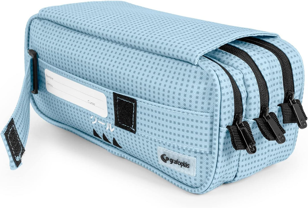 ColePack Kuru - Set aus Dreifach-Schulmappe mit 3 Reissverschlüssen und Schulbedarf der Top-Marken E