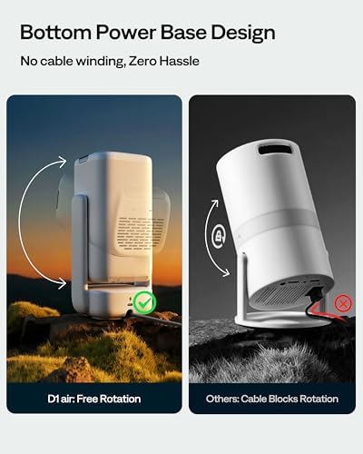 Aurzen EAZZE D1 air Smart Beamer Outdoor mit Projektor-Deckenhalterung Bundle