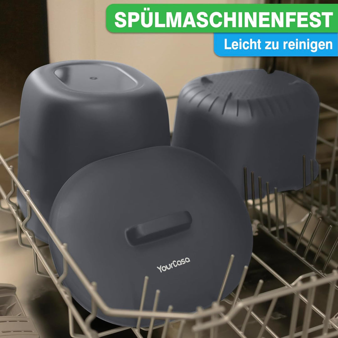 YourCasa Biomülleimer Küche 3,6L - Komposteimer für alltäglichen Biomüll Behälter Spülmaschinenfest