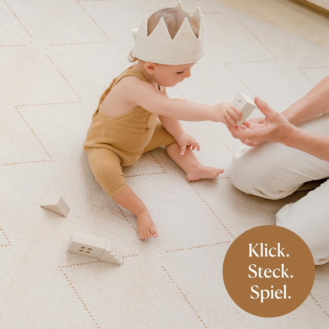 Toddlekind Puzzlematte Kinder, 6-Tlg. Inkl. Rand – Baby-Puzzlematten & Puzzle Bodenmatte, Ungiftige