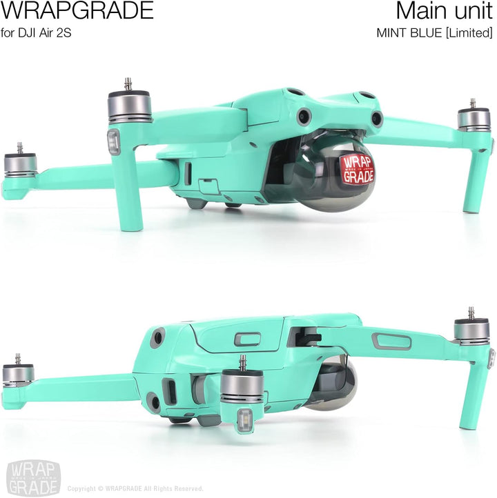 Wrapgrade Main Unit Skin kompatibel mit DJI Air 2S (Mint Blue), Mint Blue