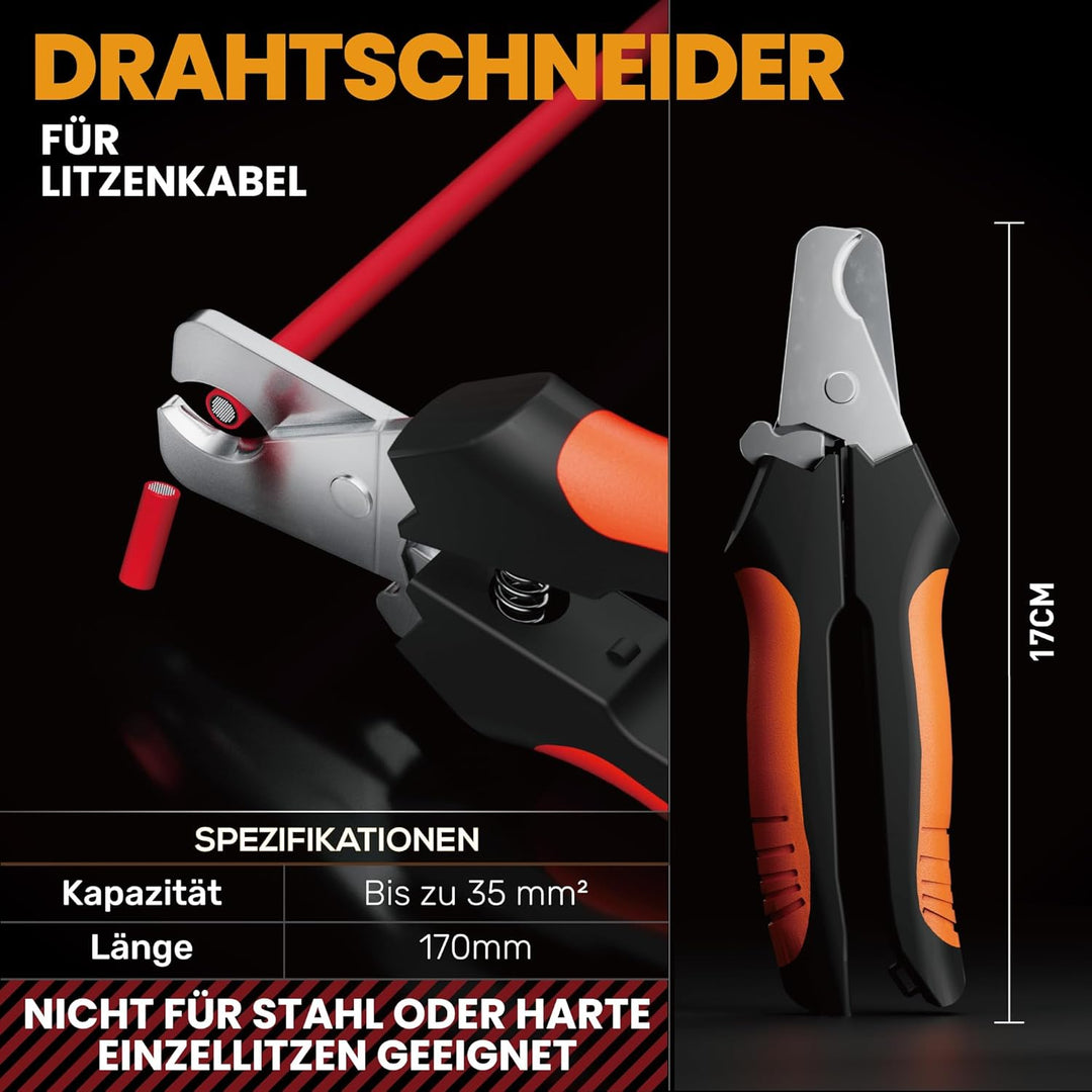 Solar Crimpzange Set für 2.5/4.0/6.0mm² Solarpanel PV Kabel, Male Female Kabelstecker Stecker mit SO