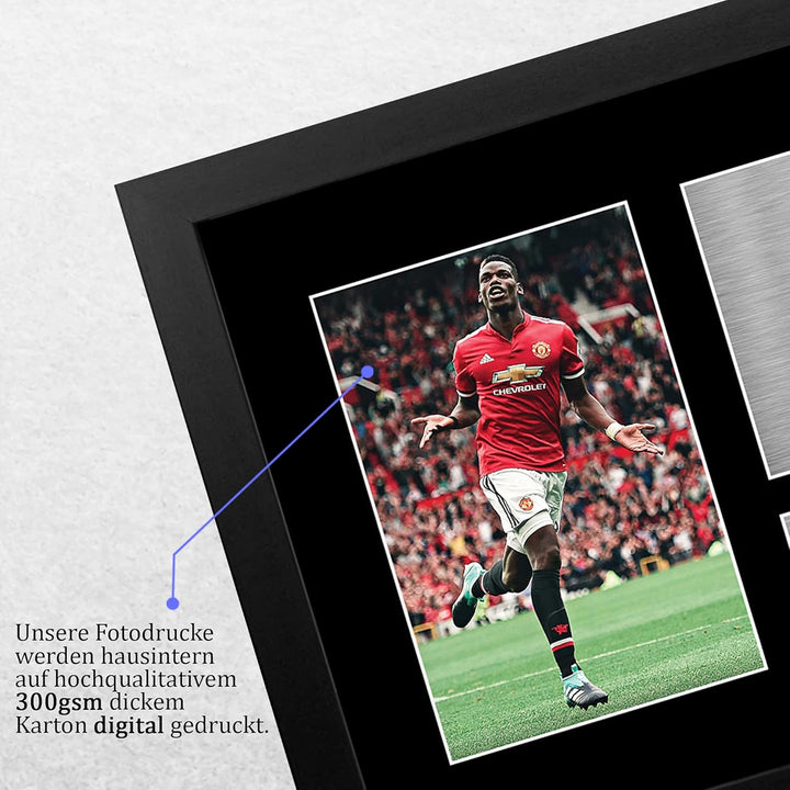 HWC Trading Paul Pogba A4 Gerahmte Signiert Gedruckt Autogramme Bild Druck-Fotoanzeige Geschenk Für