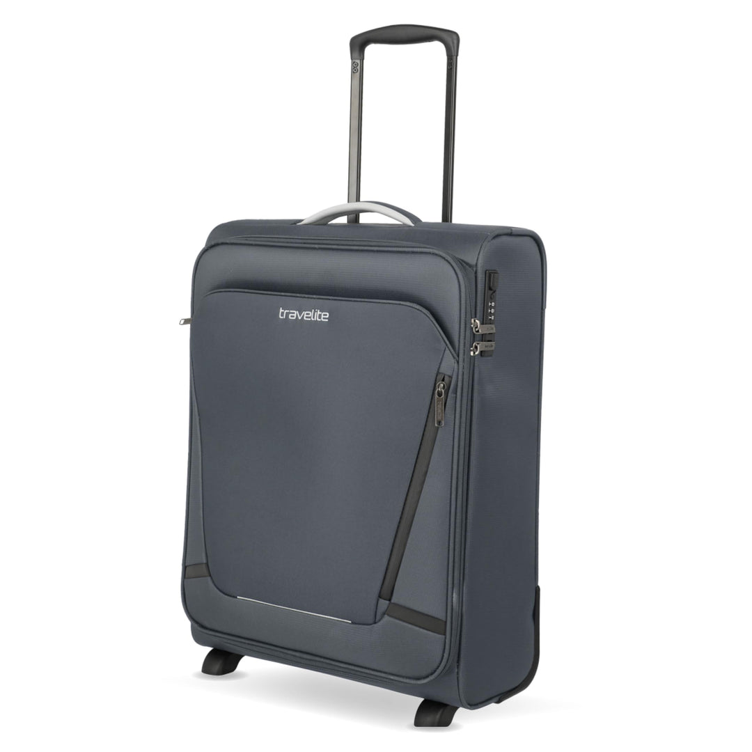 Travelite Handgepäck Koffer mit 2 Rollen für Condor + Ryanair, integriertes Zahlenschloss, Bordtroll