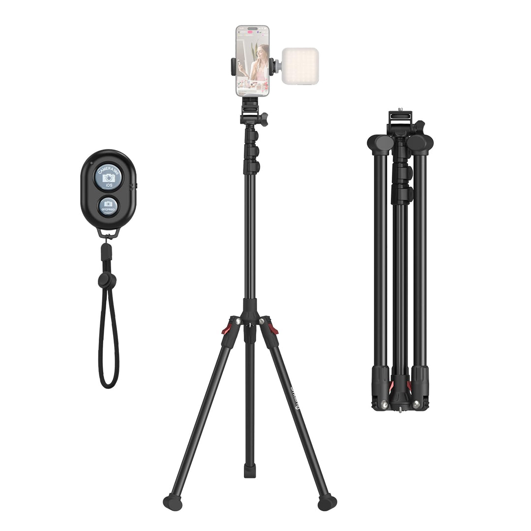 SMALLRIG Phone Tripod mit Fernbedienung, 67-Zoll-Stativ für Kamera, tragbar, umkehrbar, universelles