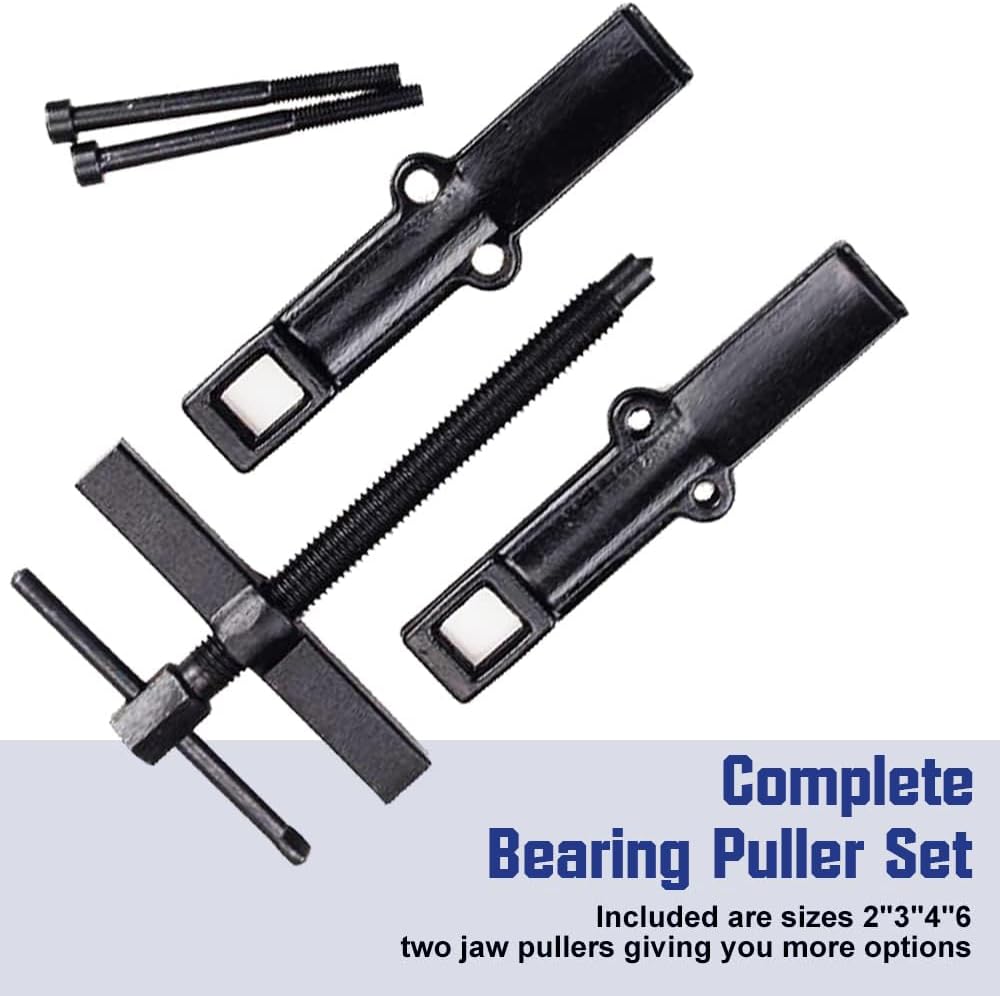 4X Zwei Backen Abzieher 2''/3''/4''/6'', 2 Arme Lagerabzieher Kohlenstoffstahl Radlagerabzieher Zahn