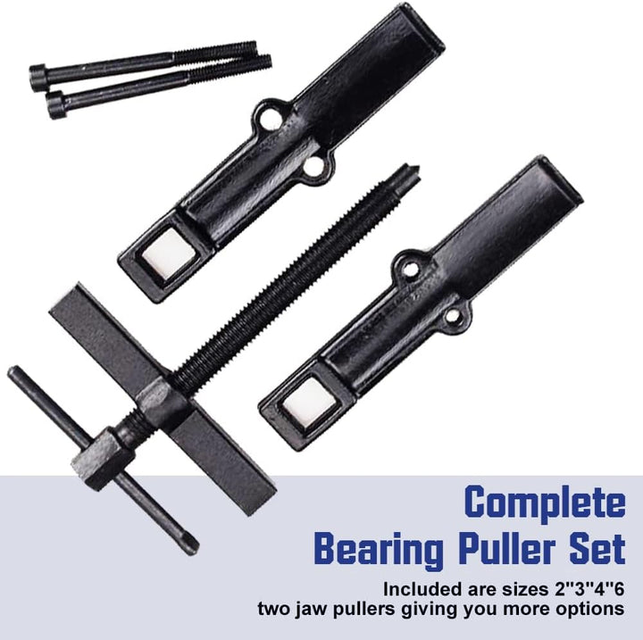 4X Zwei Backen Abzieher 2''/3''/4''/6'', 2 Arme Lagerabzieher Kohlenstoffstahl Radlagerabzieher Zahn