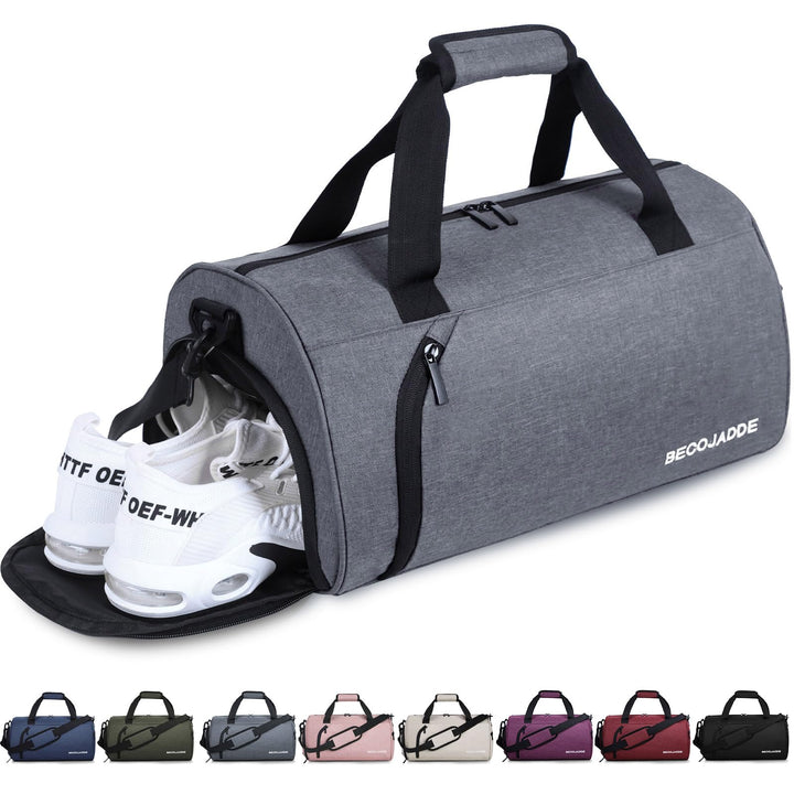 BECOJADDE Sporttaschen für Damen und Herren, 25L Reisetasche Duffel Bag Übernachtungstasche mit Schu