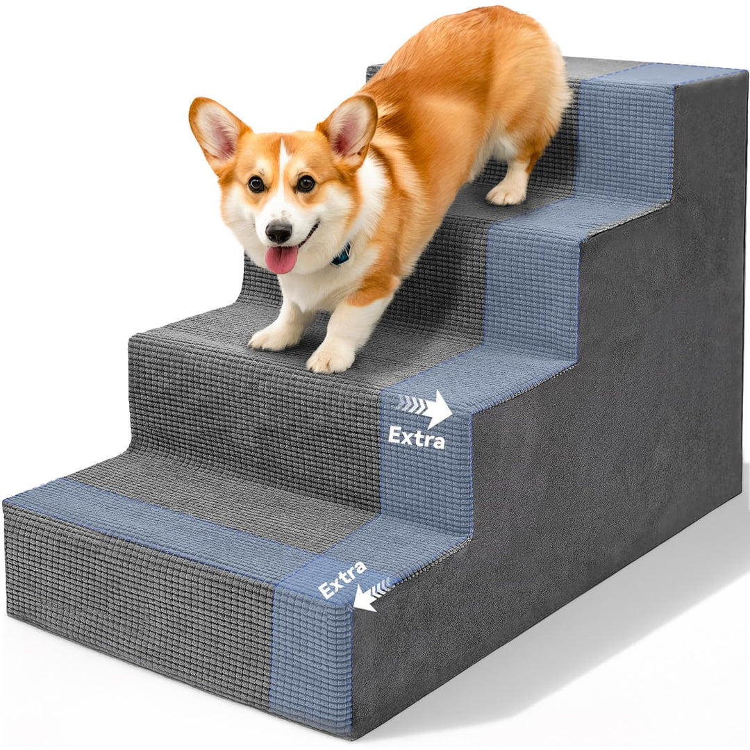 Niubya Hundetreppe für Kleine Hunde, D70xW40xH45 cm, für Katzentreppe Hundetreppe Bett und Sofa, ält