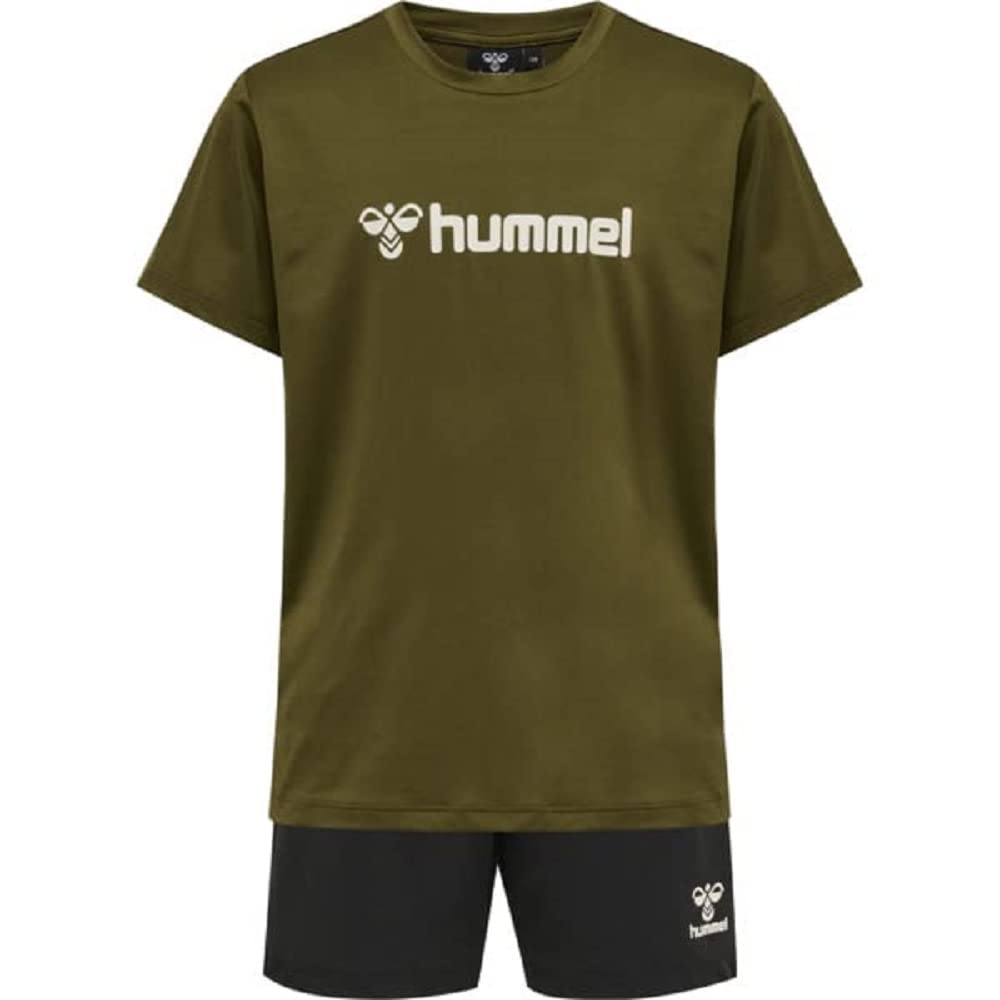 hummel UNI_KIDS Hmlplag Shorts Set Shorts Set 128 Dunkler Oliven, 128 Dunkler Oliven