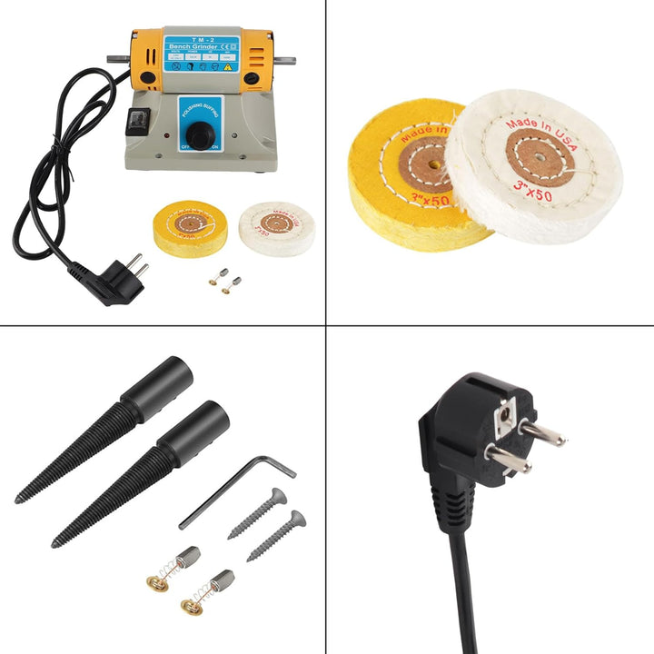 Poliermaschine Set 220 V 350 Watt Elektrische Schleifmaschine Poliermaschine für Schmuck Dental Dreh