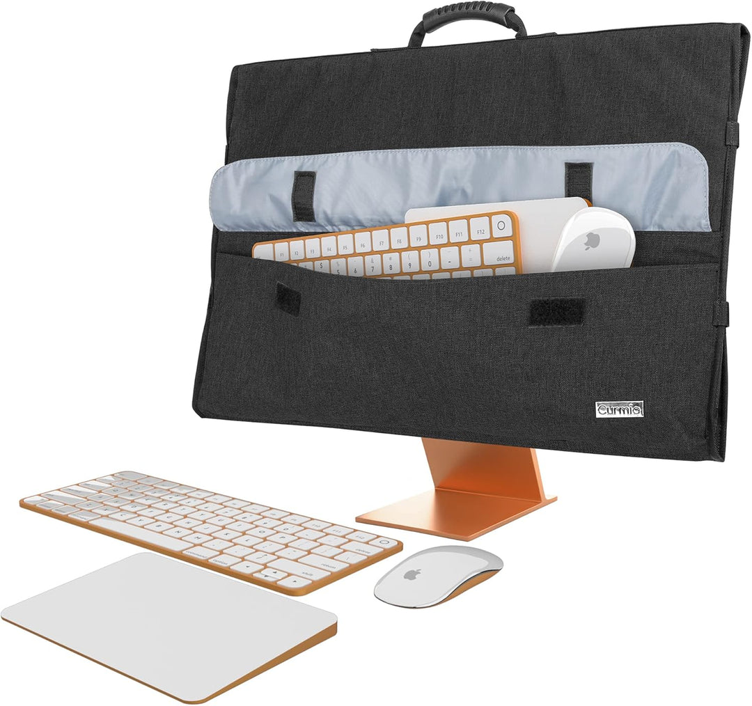 CURMIO Tragetasche für Apple 24" iMac, Monitor Tasche mit Griff, Schwarz | Schutzhülle, Verstellbare
