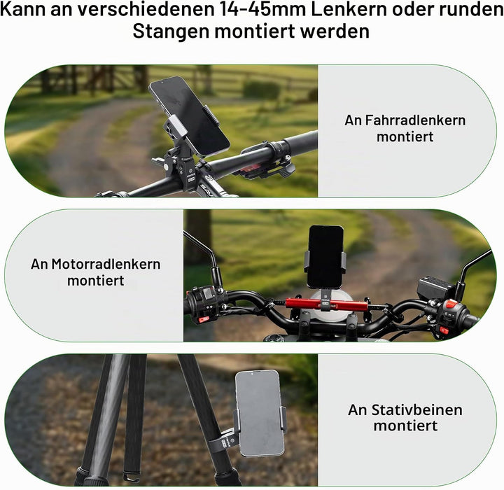 FANAUE Single Socket Arm with Handlebar Base Mount Strong Rod Clamp Compatible with RAM Mounts 1 Inc