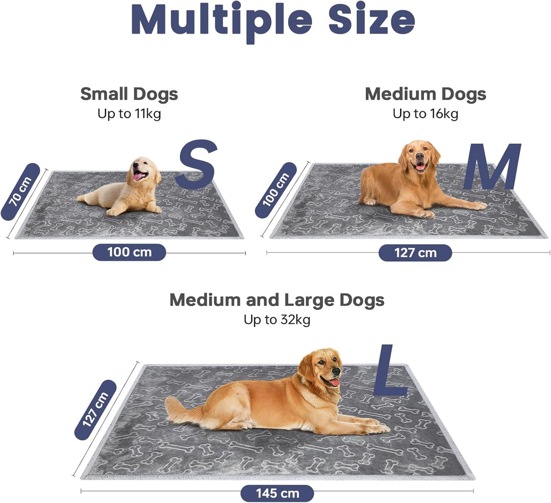 PETTOM wasserdichte Hundedecke, 145 * 127cm Sherpa Fleece Haustierdecke, Hundedecke Sofaschutz Wasch