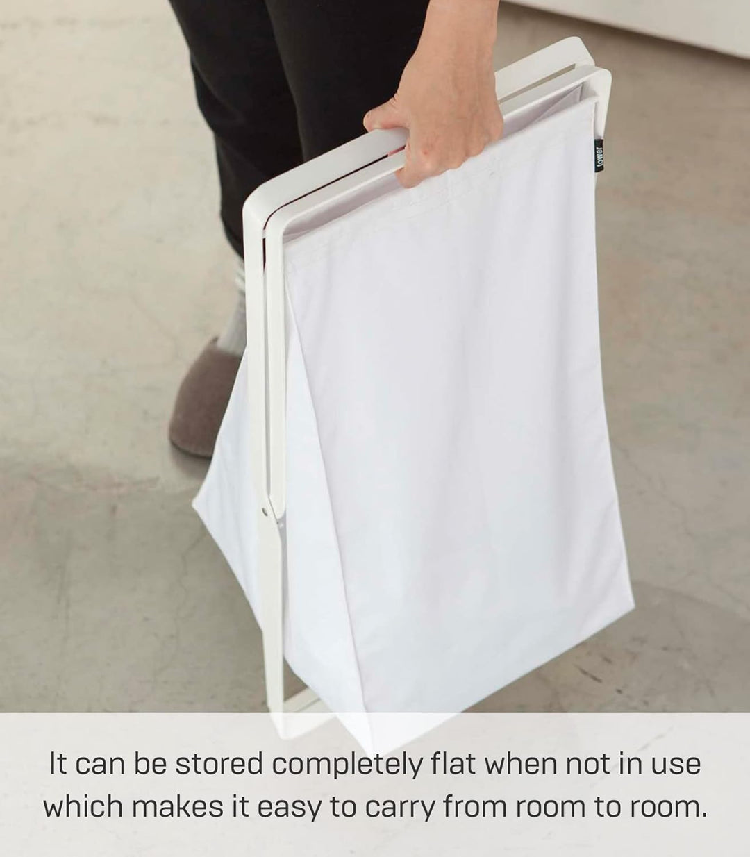 Laundry Basket - Tower - white Weiss, Weiss