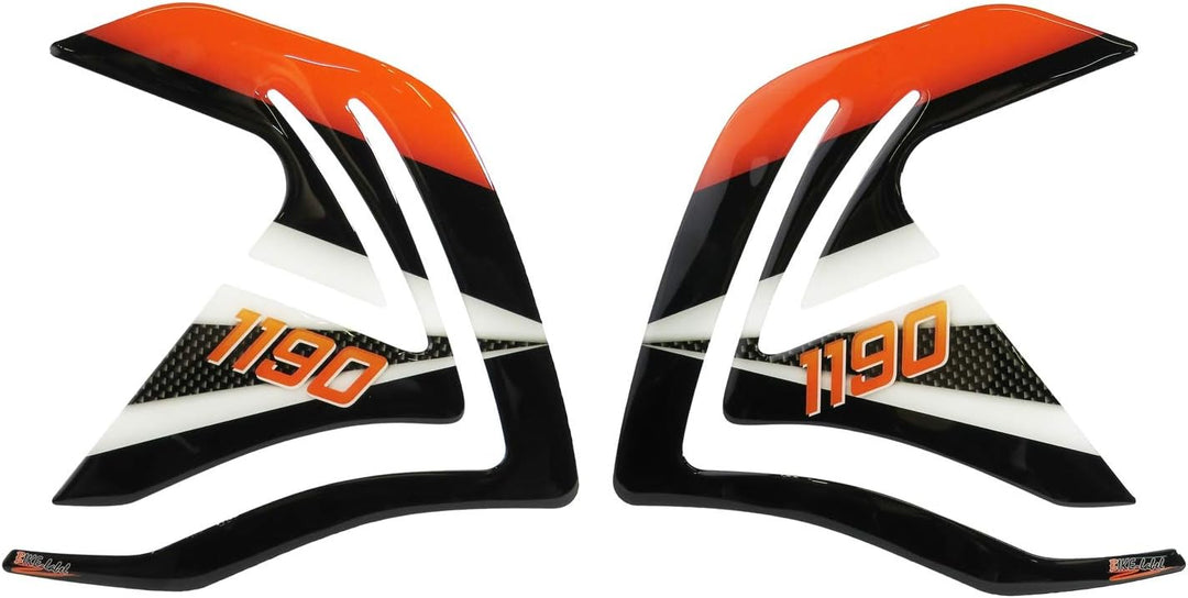 BIKE-label Tankpad Seitenpad Carbon Orange kompatibel für KTM 1190 Adventure + R 800125