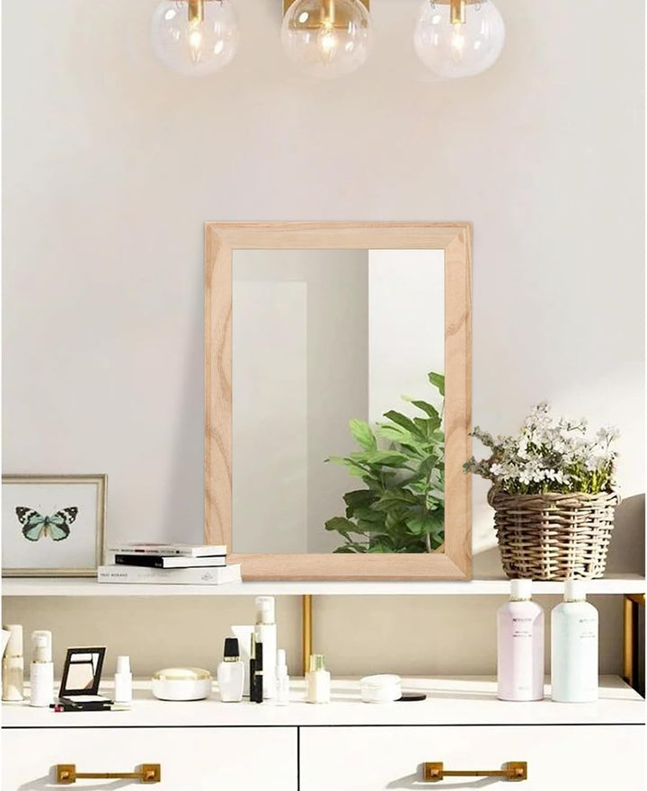 AAZZKANG Spiegel Wand Rustikaler Holzrahmen Vintage Spiegel Badezimmer Schlafzimmer Dekorative Recht