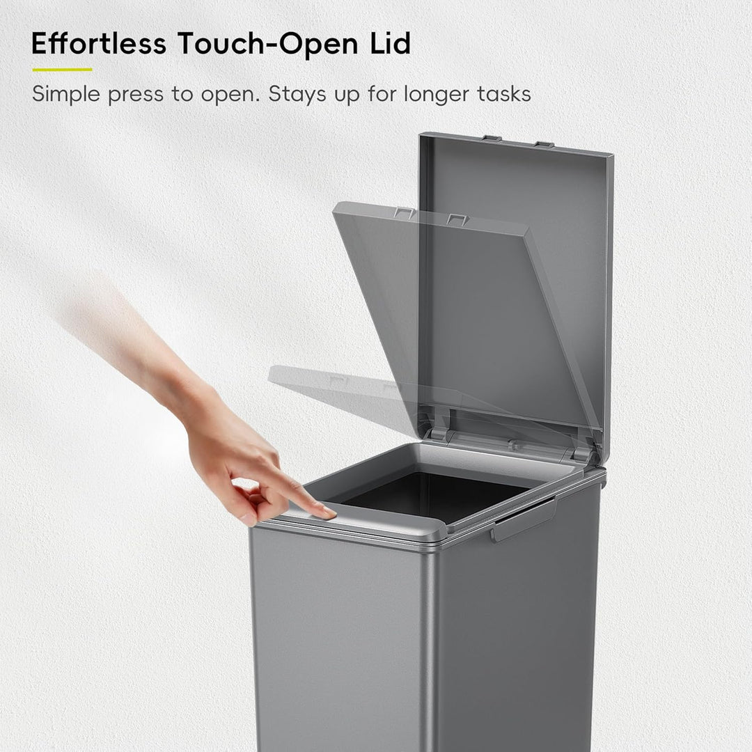 EKO - Morandi Küchenabfalleimer - Plastic Touch Recycling Mülleimer - Perfekt für Küche & Zuhause, d