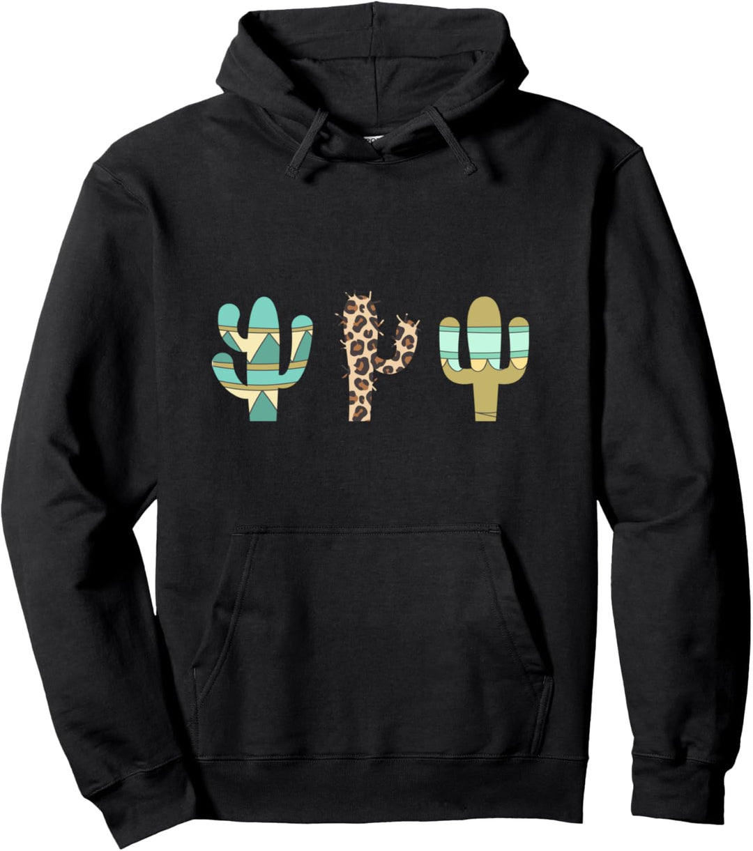 Vintage Kaktus Leopard Sukkulenten Pullover Hoodie