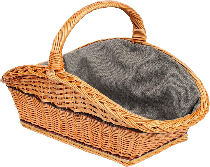 Kaminholzkorb Holzkorb Kamin Jute Brennholzkorb Kaminkorb Weide Tragekorb