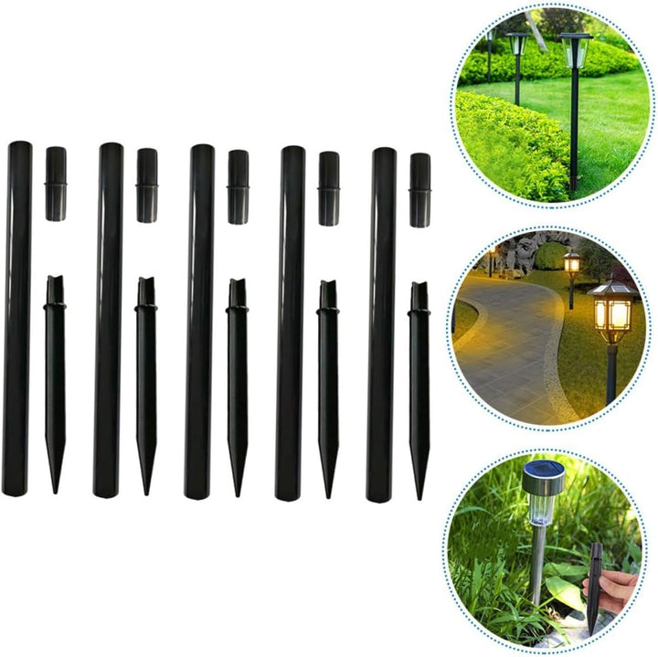 Yardwe Solarleuchten Zubehör Set - 15 Stück Erdspiess Verlängerung Adapter Verbindungsteile Für Flam