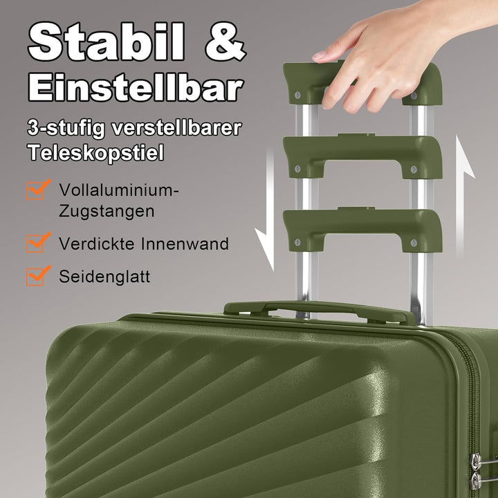 Joyway Kofferset 6tlg Hartschale Leicht mit 4 Rollen und TSA-Schloss Der Gepäcksets Enthält 1 Multif