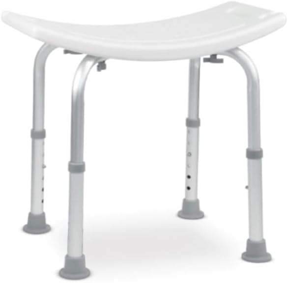 ART-LAND Duschhocker, 6-Fach höhenverstellbar 40-53 cm, Sitzfläche 51,5x31 cm, Belastbar bis 136 kg,