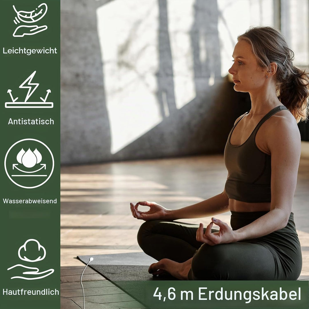 Erdungsmatte | Erdungsmatte Earthing EU | mit Rutschfester leitfähiger Gummisohle | für besseren Sch