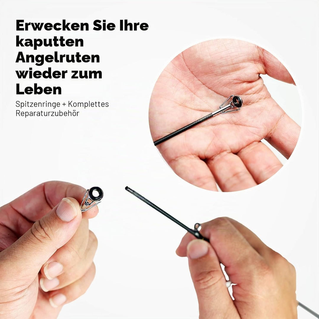 OJY &amp; DOIIIY Angelrutenspitzen-Reparatur-Set mit Kleber, komplettes Zubehör für Angelrutenspitze, Er