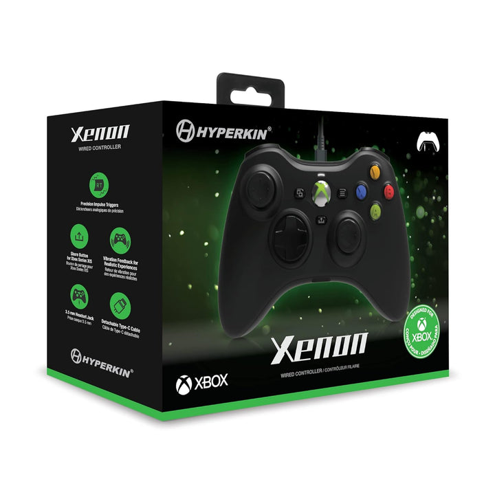 Hyperkin Xenon Wired Controller for Xbox Series X|S/Xbox One/Windows 10|11 - Black Schwarz, Schwarz