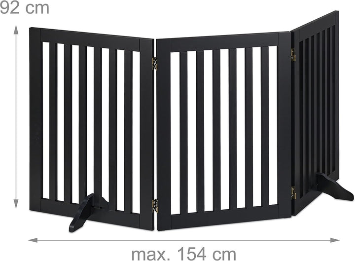 Relaxdays Absperrgitter, freistehendes Schutzgitter, HxB: 92 x 154 cm, mit Füssen, Hunde, Kindergitt