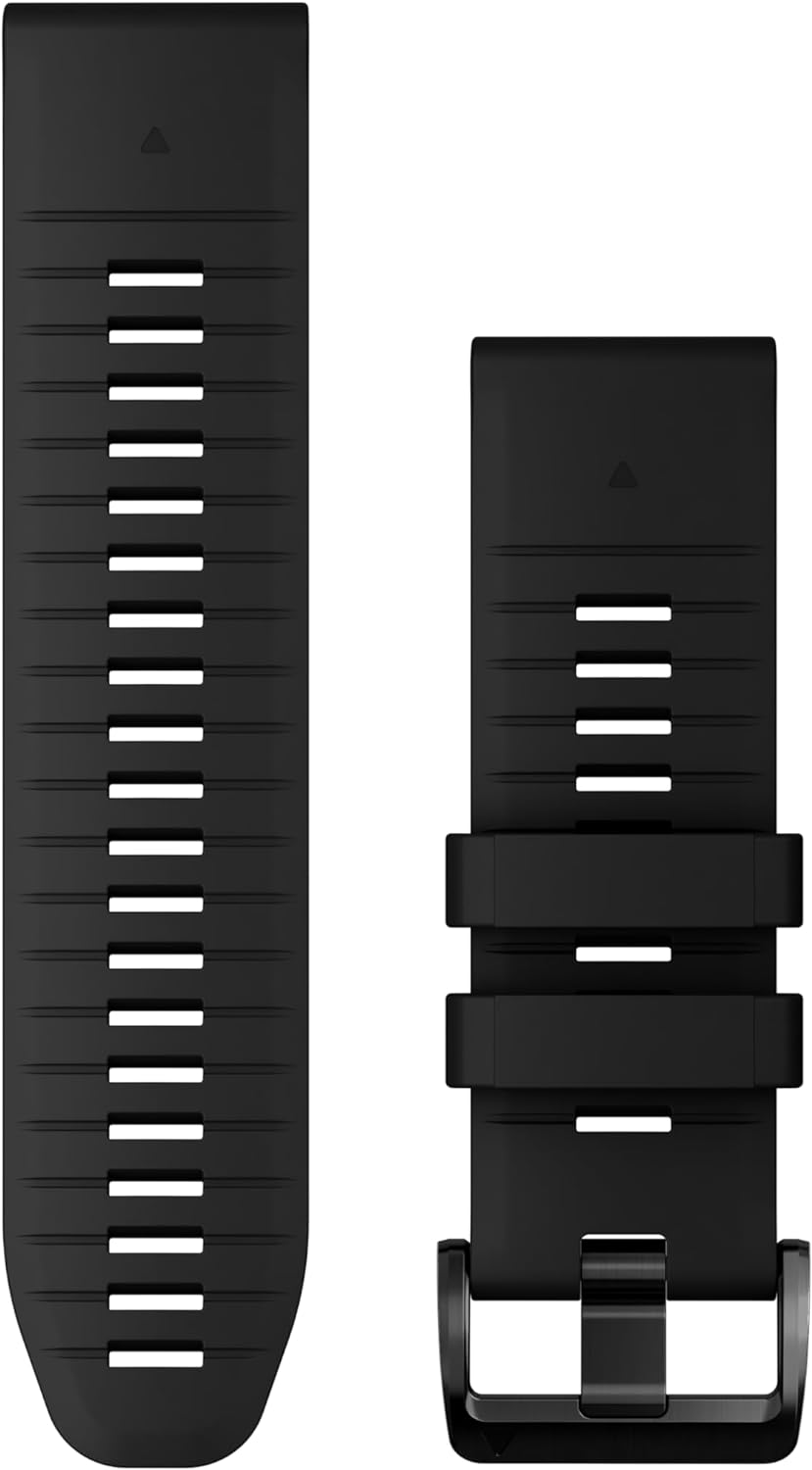Garmin Quickfit Armband, 26mm, Silikon, Schwarz, passend für Fenix 5X/6X/7X Serie, Enduro 1/2, Tacti