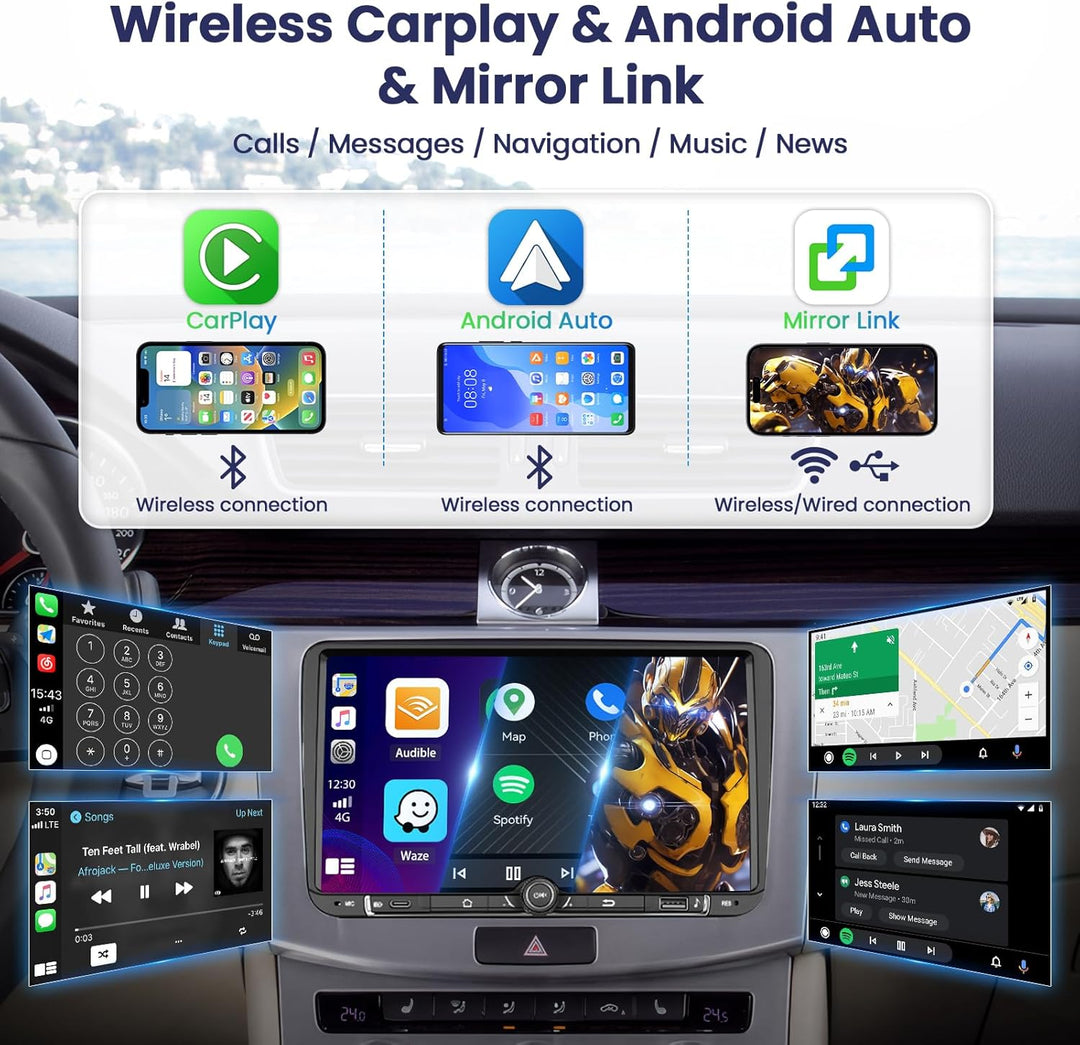 Roinvou Android15 4+64G Autoradio für VW Golf 5 6 Passat Polo Tiguan Touran Caddy Skoda Wireless Car