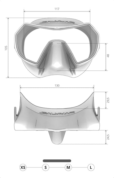 SALVIMAR Endless Unisex Erwachsene Maske Einheitsgrösse Schwarz, Einheitsgrösse Schwarz