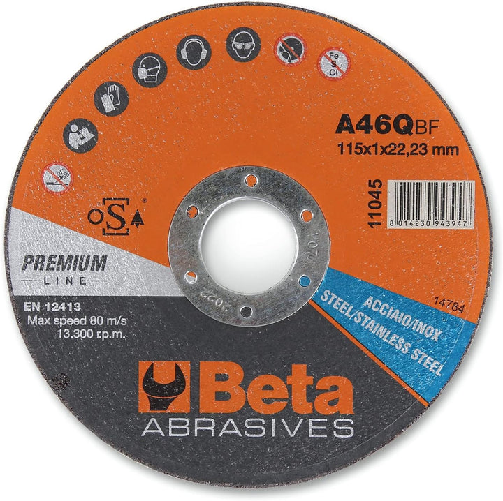 Beta 110460016 Scheiben TAGL. Acc-INOX 125X1,6 ø22,23 P A