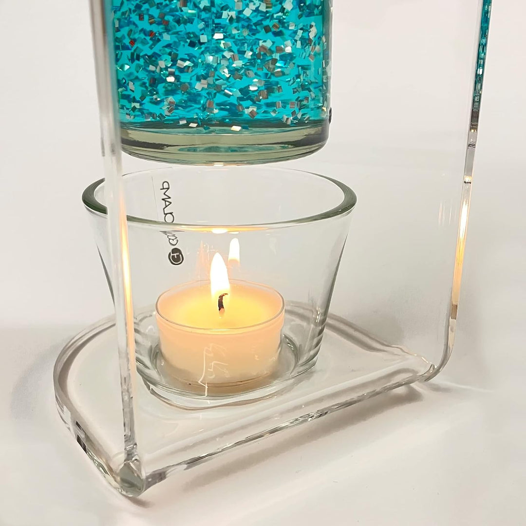 GOOLAMP CandleGlow C1 Glitter Teelicht-Lampe (Hell-Blau), Hell-blau