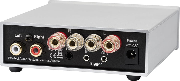 Pro-Ject Amp Box S3, Mikro-audiophiler Stereo-Endverstärker mit 2 x 50 W, Triggeranschluss, Schwarz