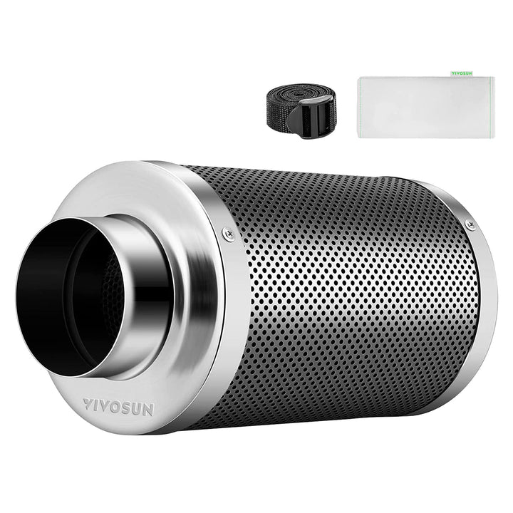 VIVOSUN Aktivkohlefilter Grow 200mm AKF Grow Filter mit Australischer Aktivkohle, Geruchskontrolle i