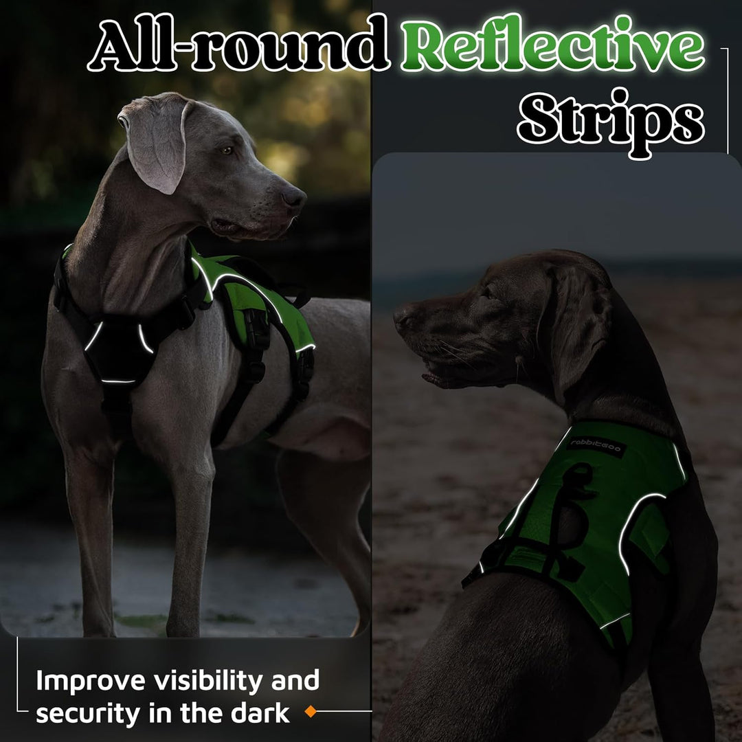 rabbitgoo Ausbruchsichere Hundegeschirr Grosse Hunde mit Griff, Anti Zug Sicherheitsgeschirr Hund At