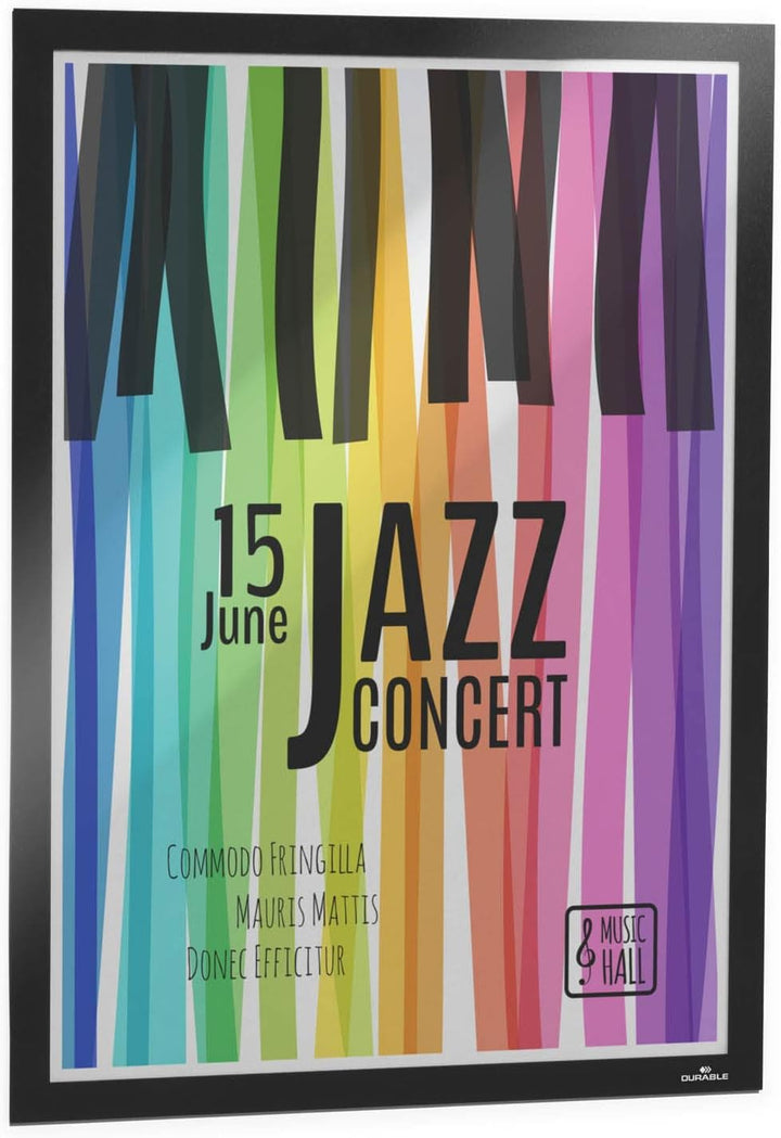 Durable Info-Rahmen Duraframe Poster A2, selbstklebender Plakatrahmen, UV-beständig, 1 Stück, schwar