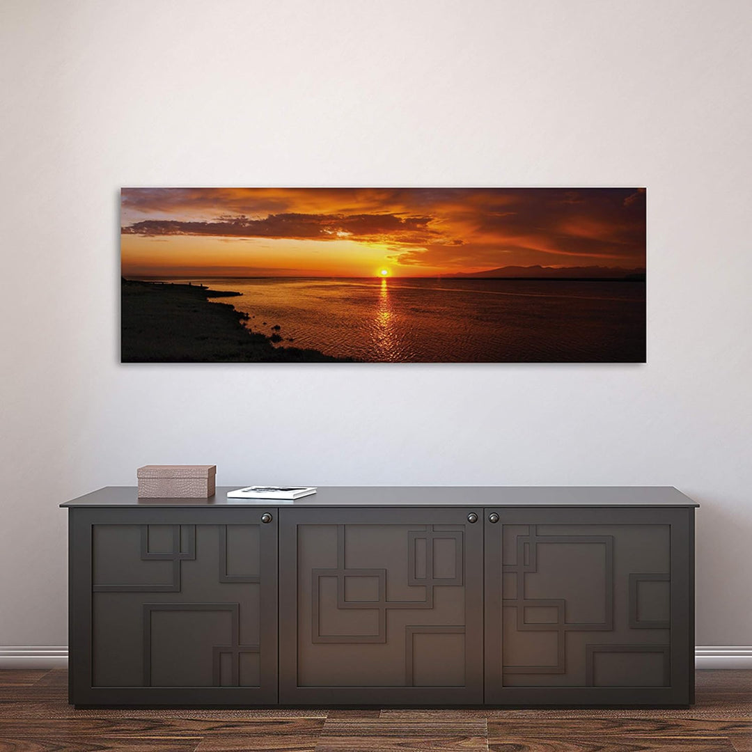 Feeby Bilder Meer Wasser Sonnenuntergang 150x60 cm Wohnzimmer Schlafzimmer Büro Flur Küche Wandbilde