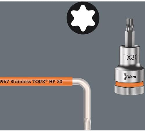 Wera 05022687001 3967 SXL HF TORX® Winkelschlüssel Multicolour mit Haltefunktion, lang, Edelstahl, T